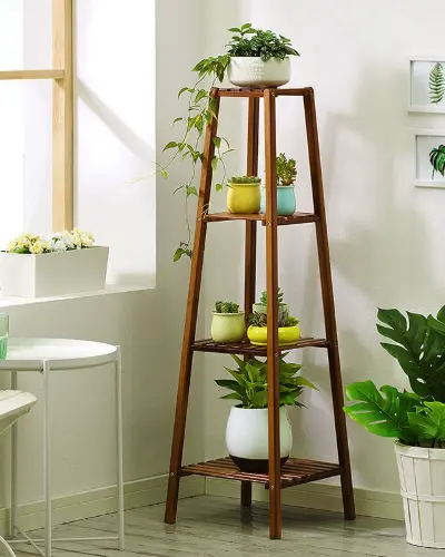Porte-Plante en Bois sur Pied